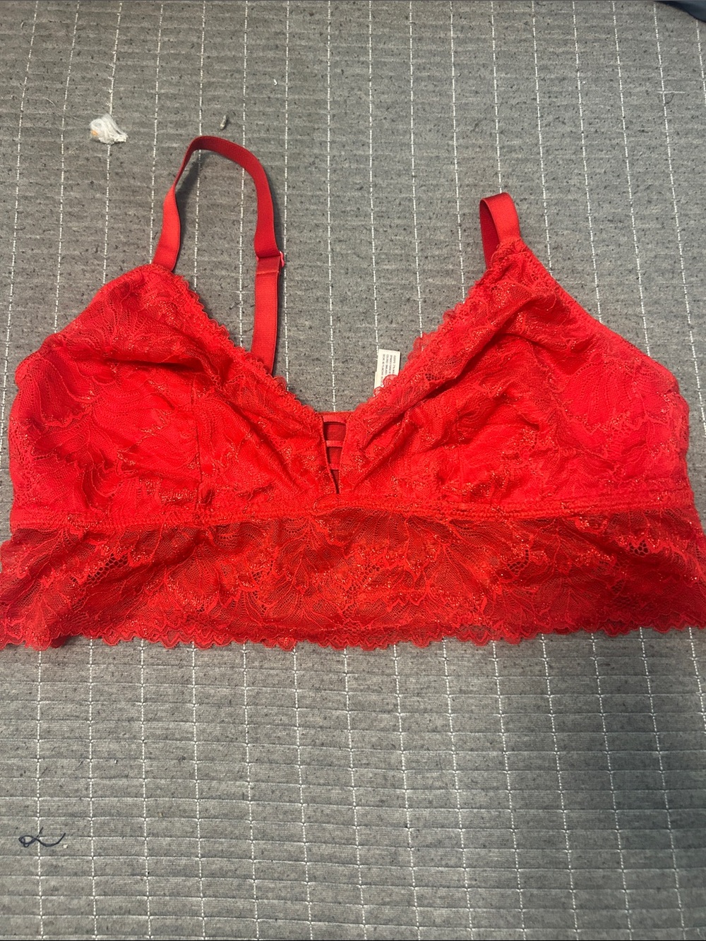Sparkly red bralette